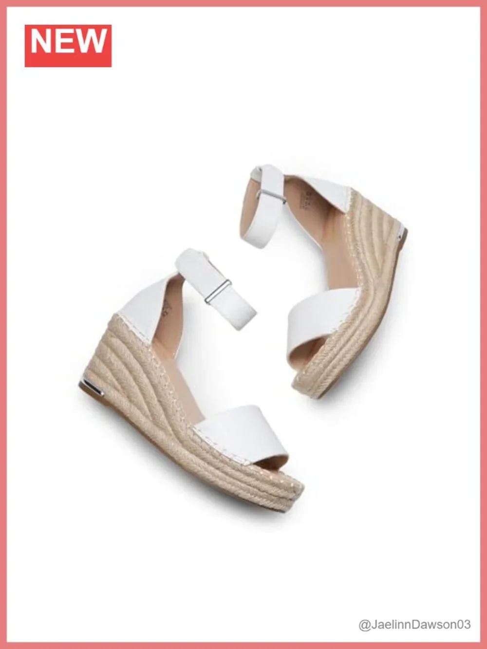 Wedge Platform Summer Sandals with Raffia Wedge Heel & Ankle Strap